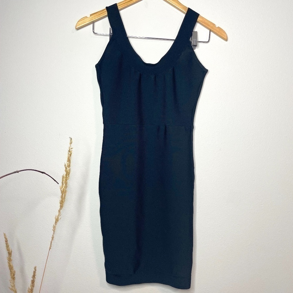 BCBGmaxazria Black Bandage Mini Dress